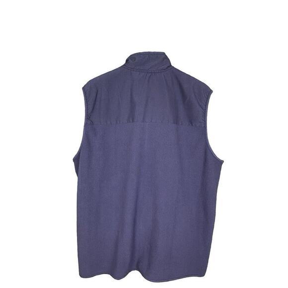 Chaps Ralph Lauren Fleece Vest Mens Size XXL Navy Blue Zip Up with Pockets - Picture 2 of 8